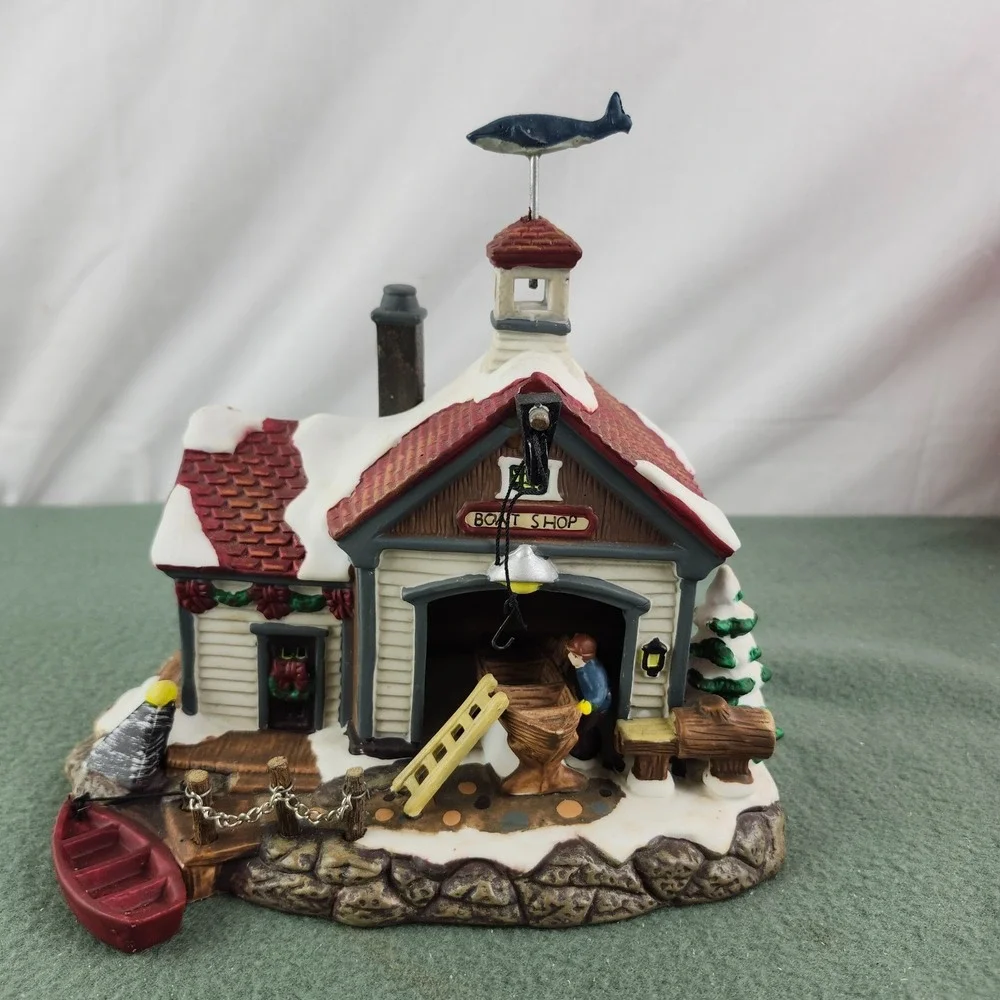 Santa's Workbench Collection Towne Series Salty Dog Boat Shop Christmas Village